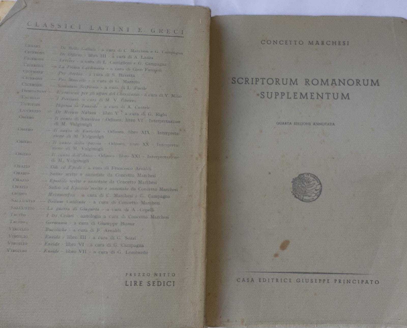 Scriptorum Romanorum supplementum - copertina