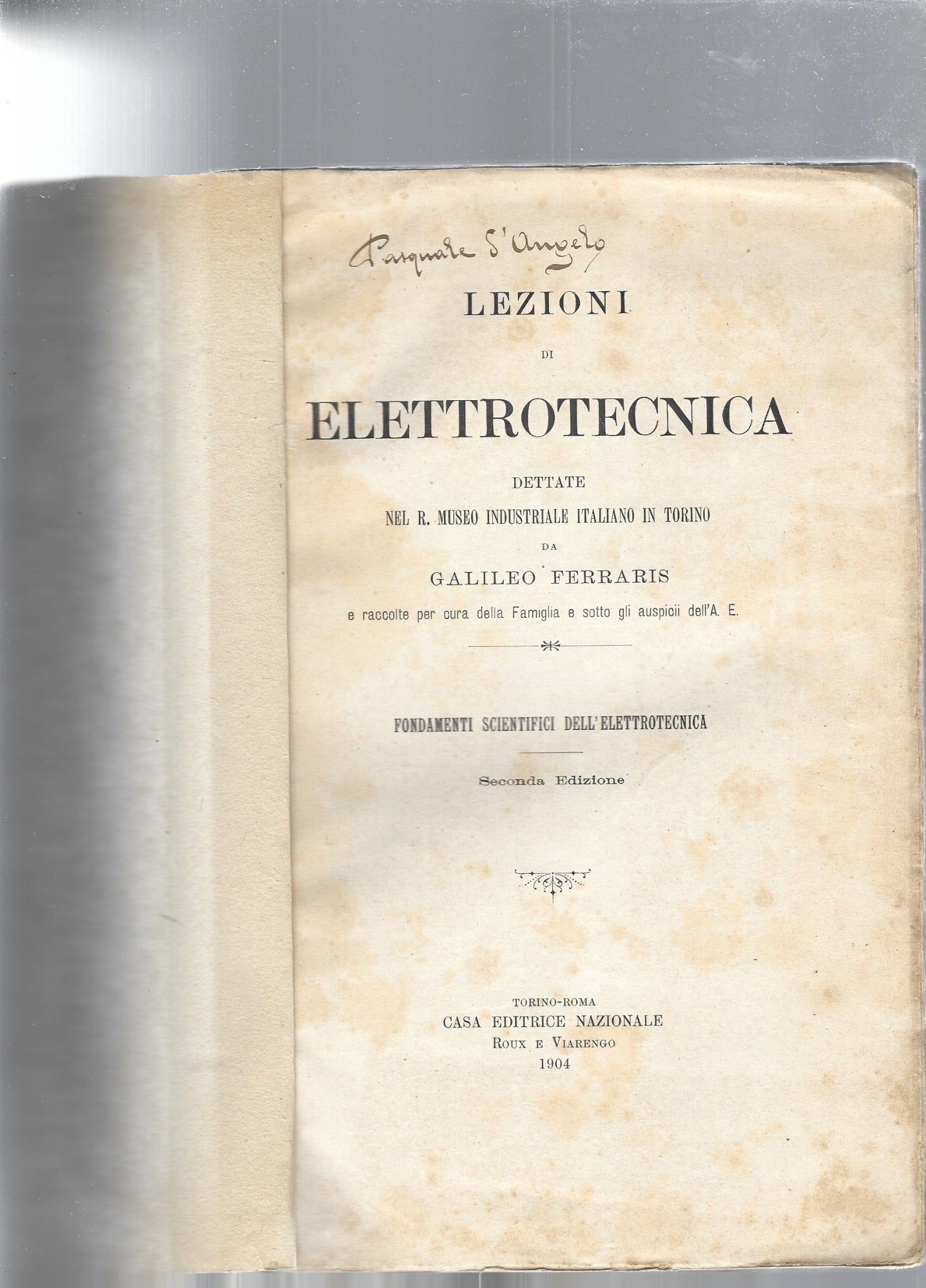 LEZIONI DI ELETTROTECNICA - copertina
