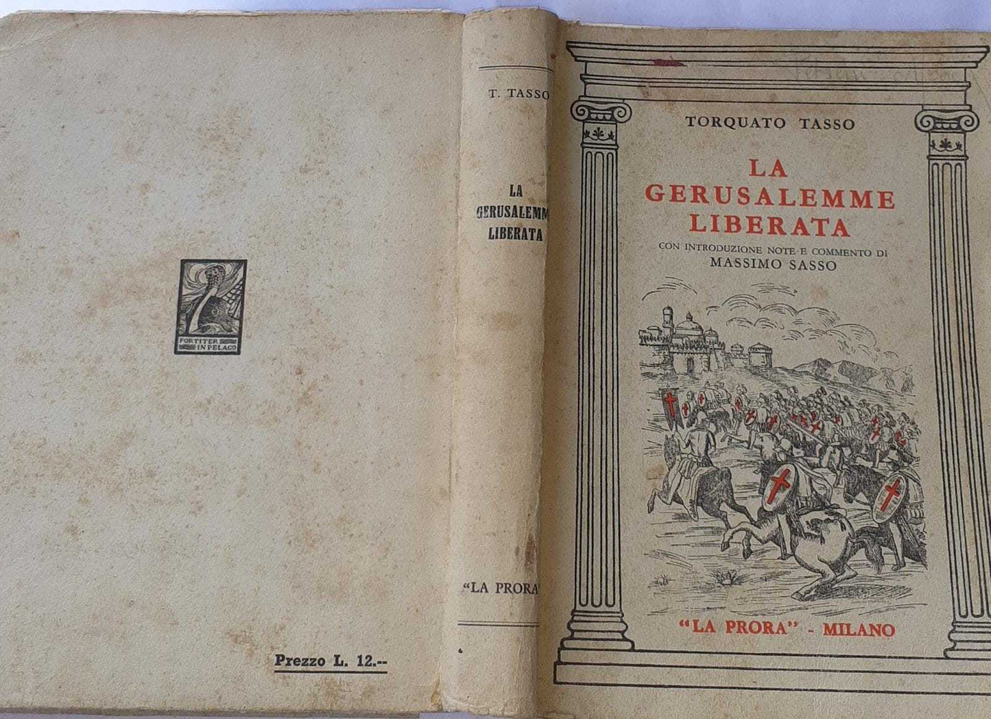 La Gerusalemme liberata con introduzione note e commento di Massimo Sasso - copertina
