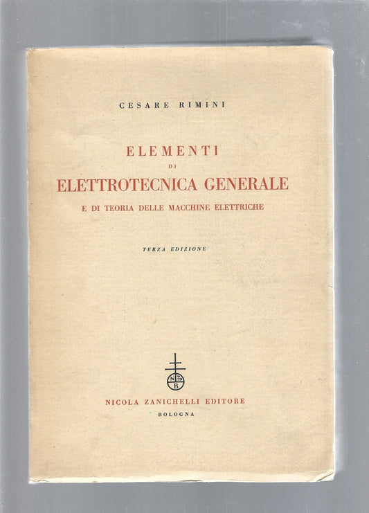 ELEMENTI DI ELETTROTECNICA GENERALE - copertina