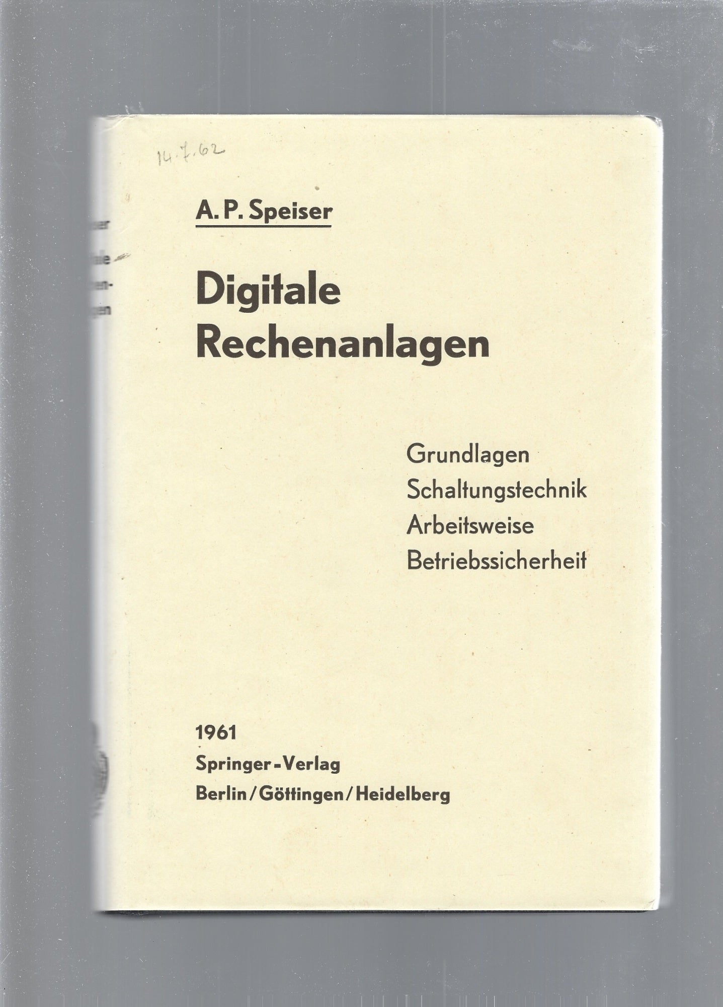 DIGITALE RECHENANLAGEN - copertina