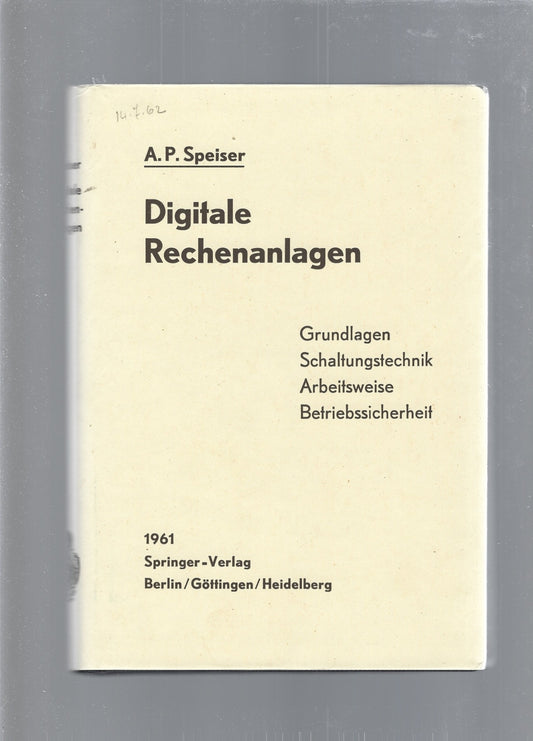 DIGITALE RECHENANLAGEN - copertina