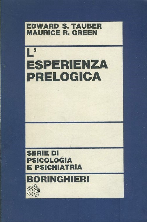 L'esperienza prelogica - copertina