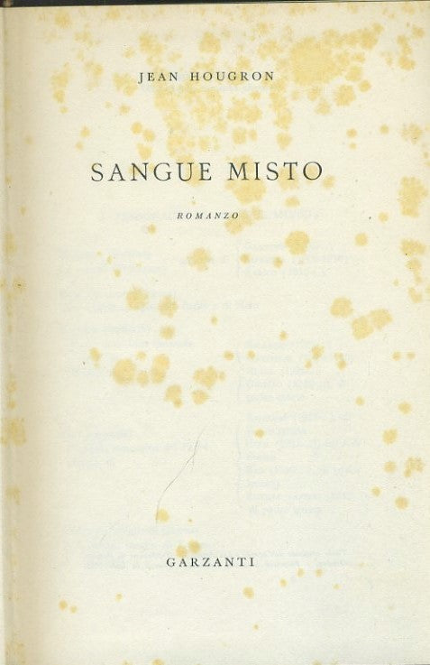 Sangue misto - copertina