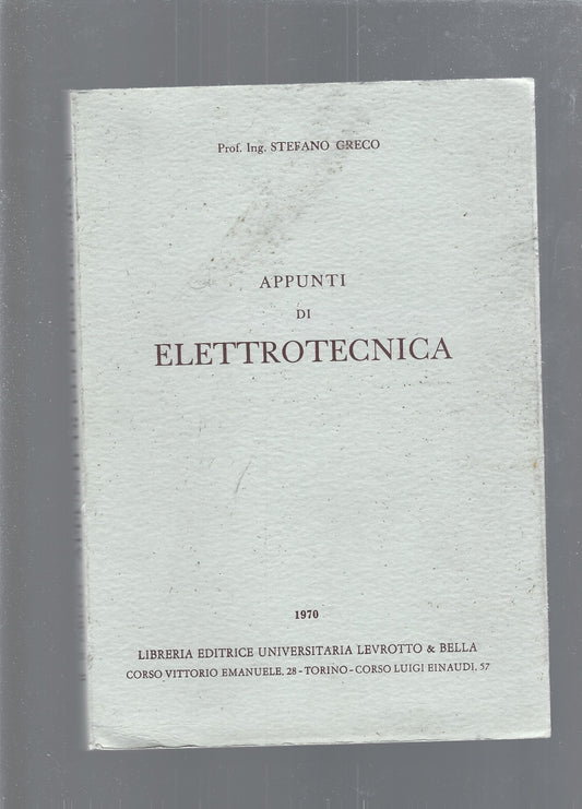 APPUNTI DI ELETTROTECNICA - copertina