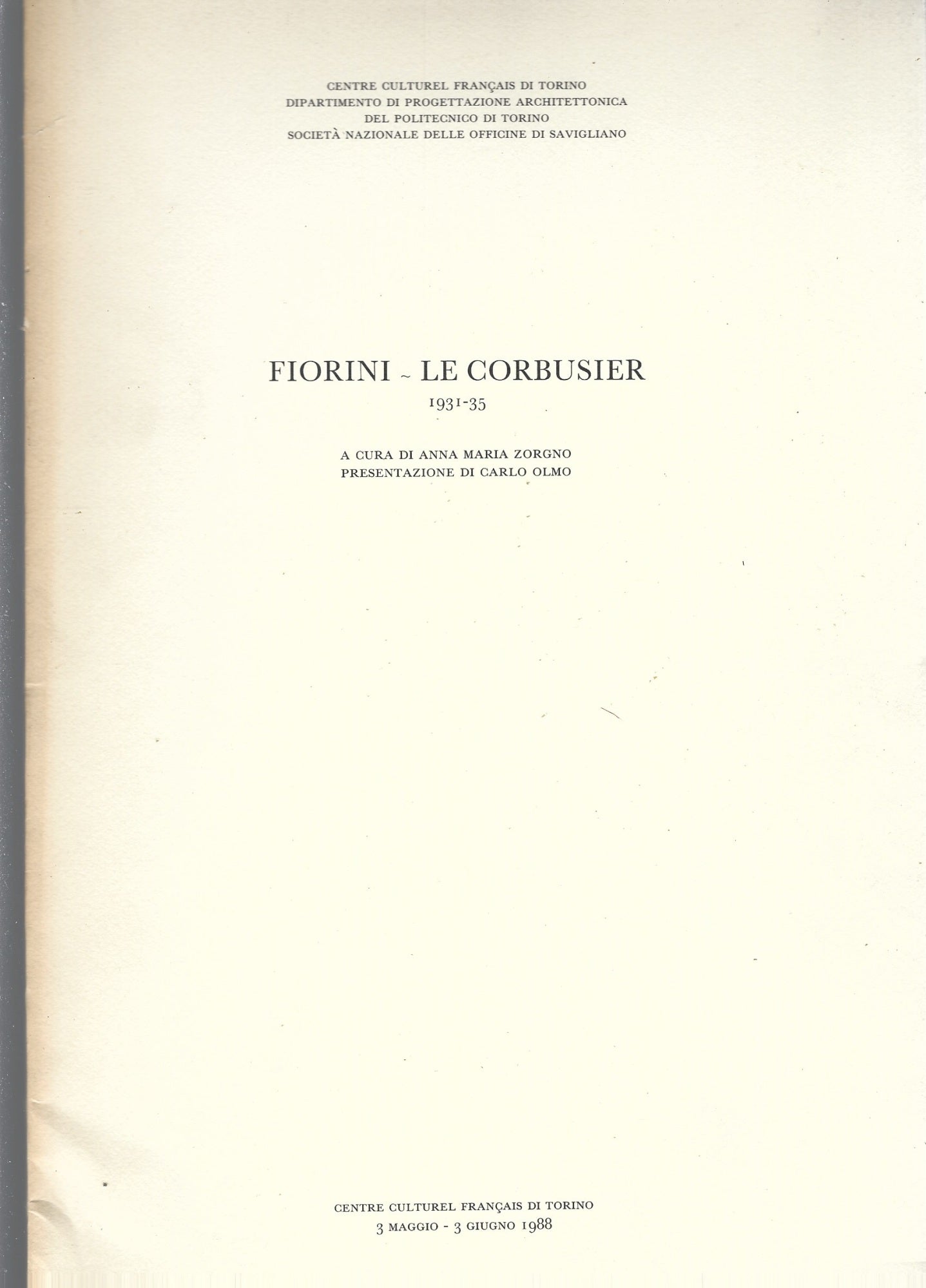FIORINI- LE CORBUSIER - copertina