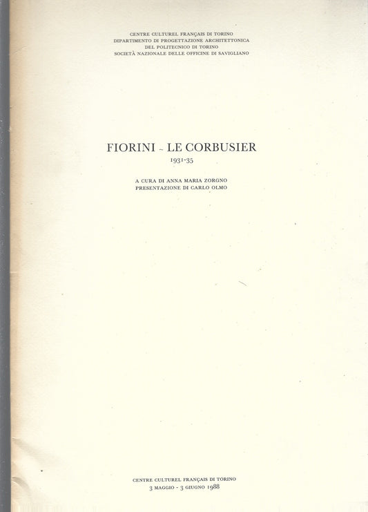FIORINI- LE CORBUSIER - copertina