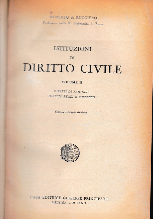 Istituzioni di Diritto Civile. Vol. 2. - copertina