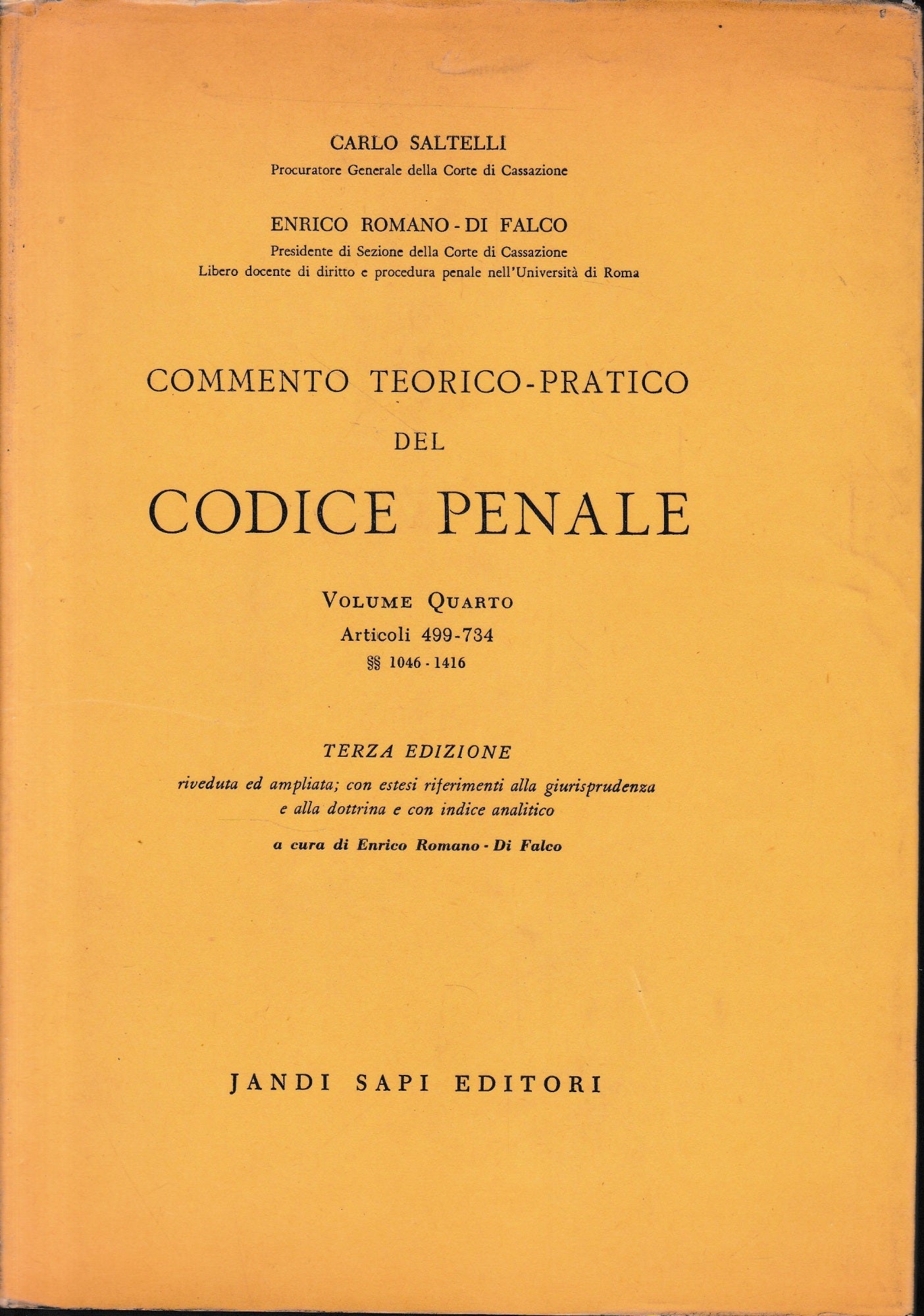 Commento teorico-pratico del Codice Penale, vol. 4, art. 499-734. - copertina