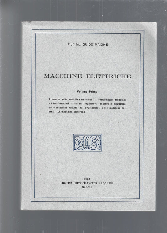 MACCHINE ELETTRICHE vol 1 e 2 - copertina