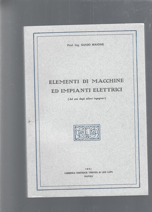 ELEMENTI DI MACCHINE ED IMPIANTI ELETTRICI - copertina