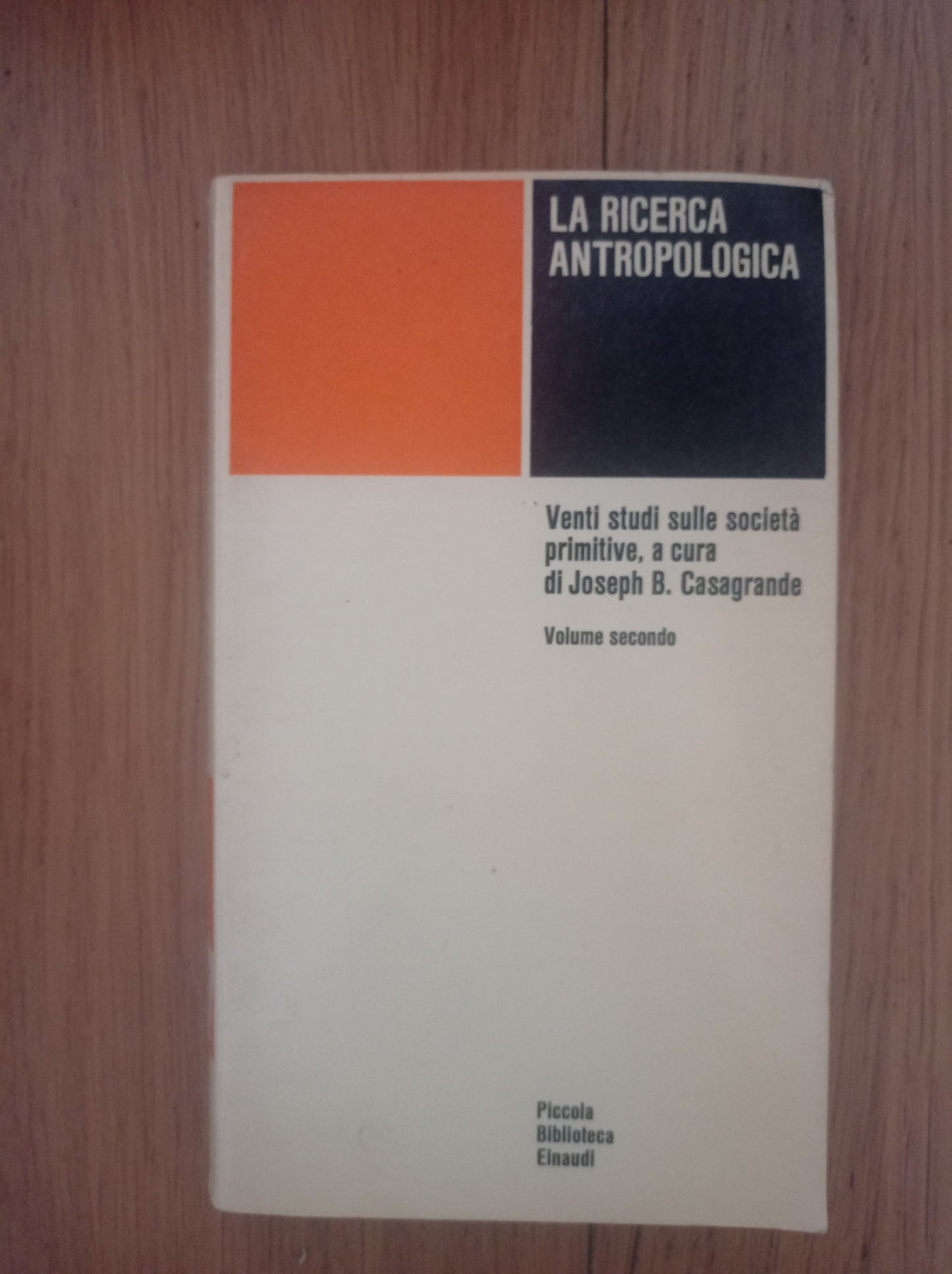 La ricerca antropologica Vol. Secondo - copertina