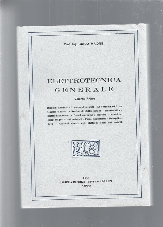ELETTROTECNICA GENERALE vol 1 e 2 - copertina