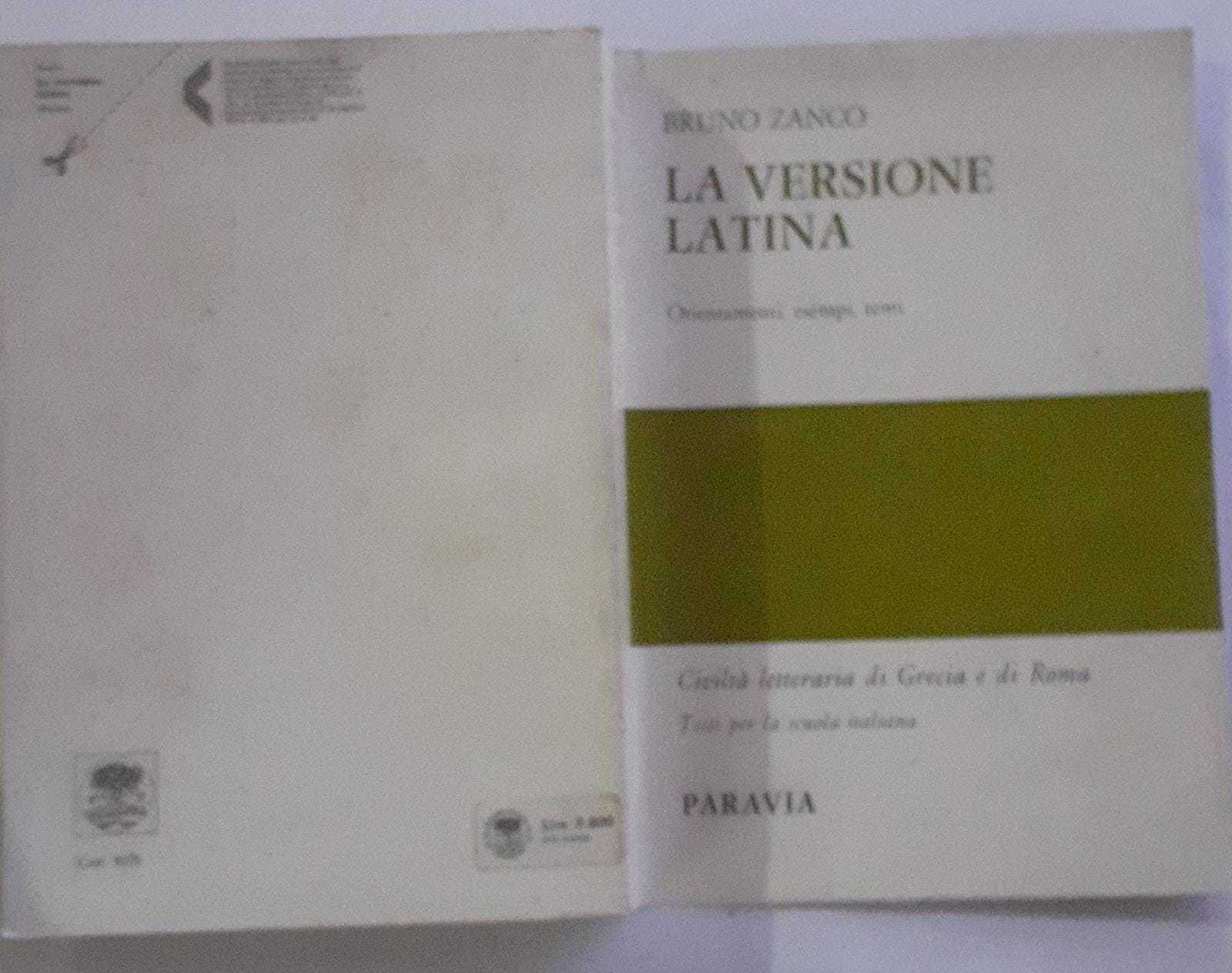 La versione latina - copertina