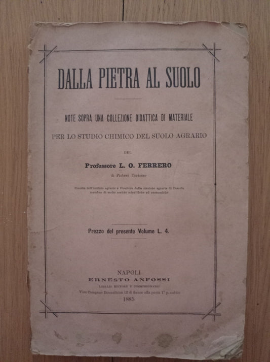 Dalla pietra al suolo - copertina