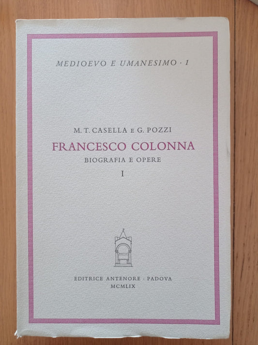 Francesco Colonna Biografia e Opere I - copertina