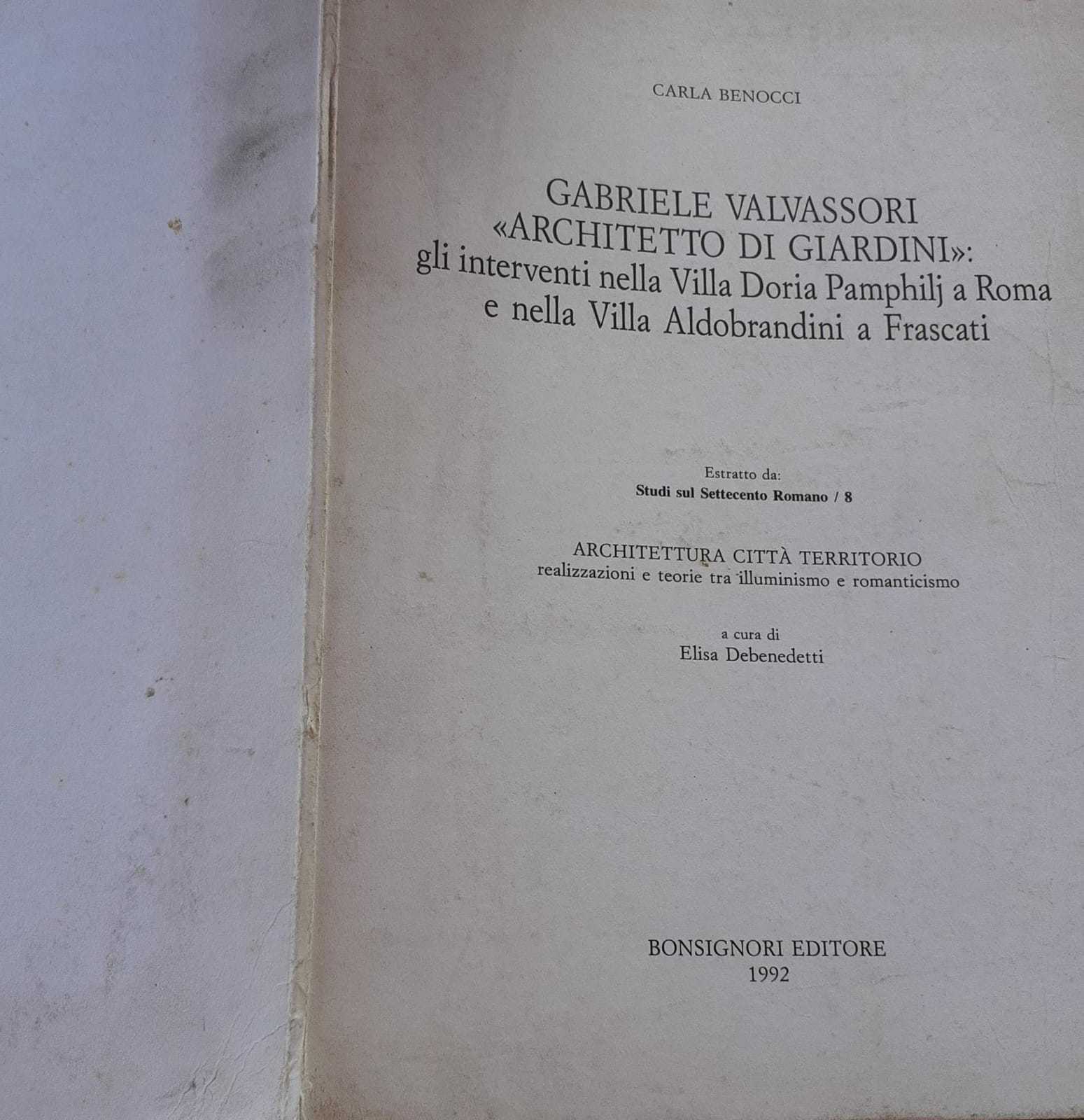 Gabriele Valvassori Architetto di Giardini - copertina