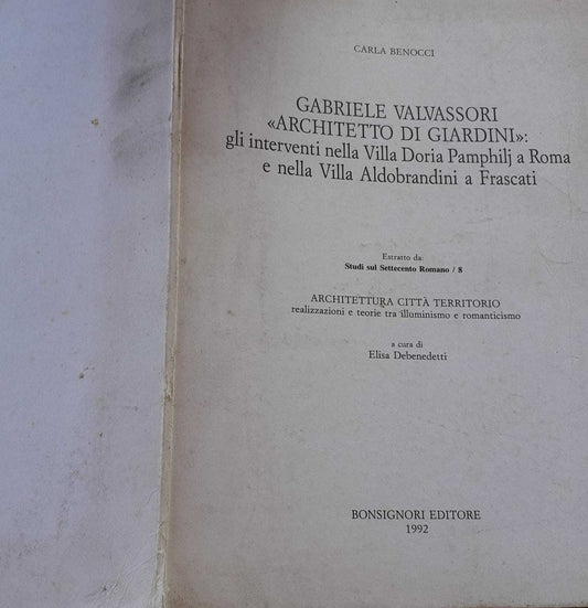Gabriele Valvassori Architetto di Giardini - copertina