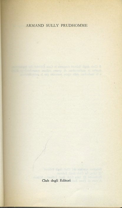 Armand Sully Prudhomme. Collezione premi Nobel - copertina