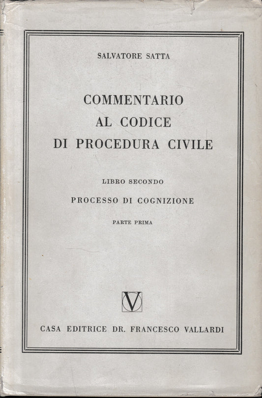Commentario al Codice di Procedura Civile, vol. 2/1. Processo di cognizione. - copertina