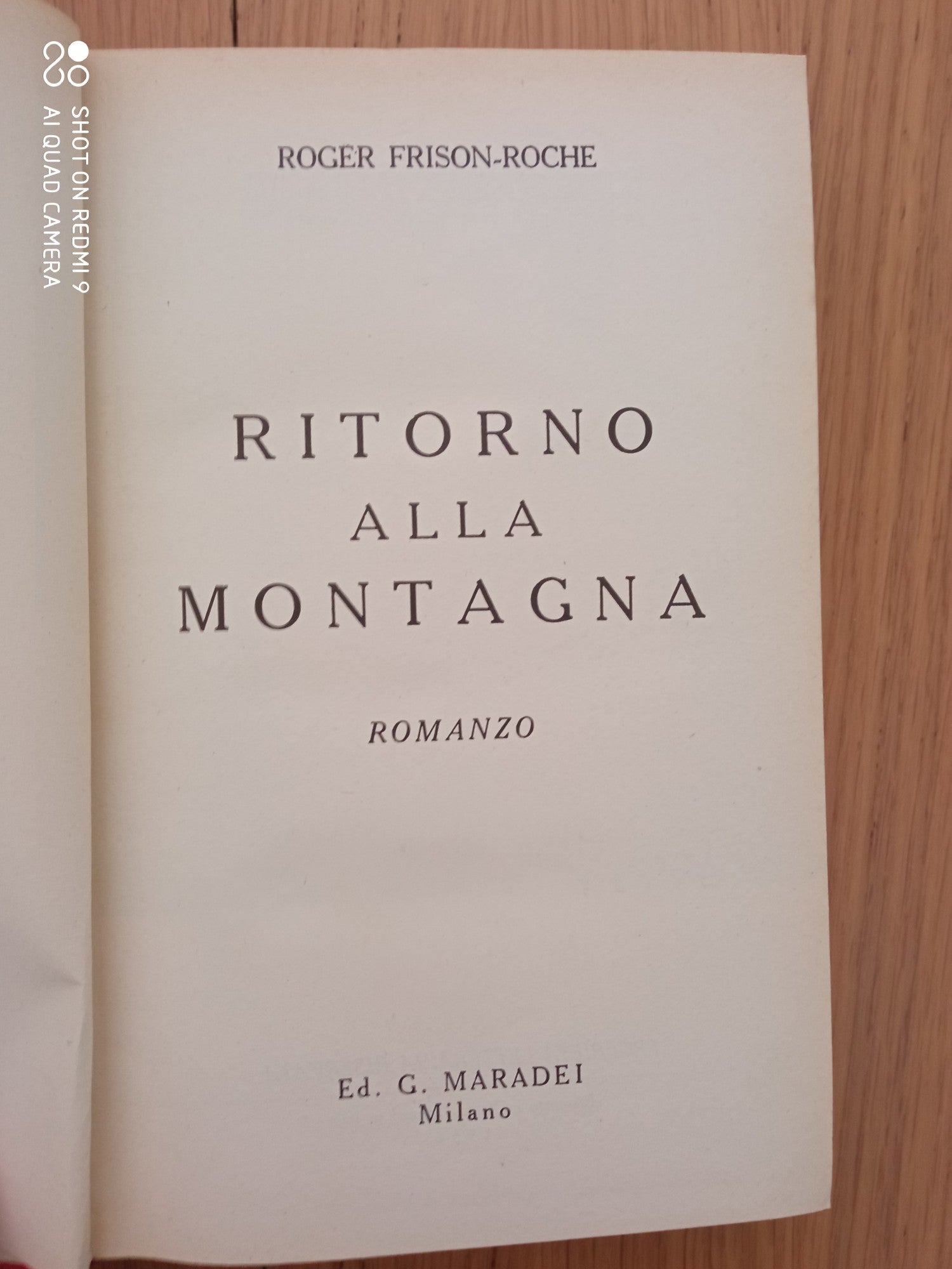 Ritorno alla montagna - copertina