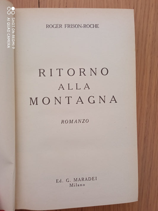 Ritorno alla montagna - copertina