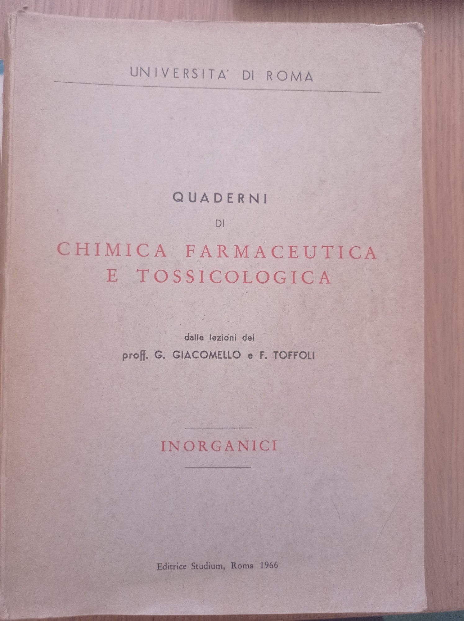 Quaderni di chimica farmaceutica e tossicologica - copertina