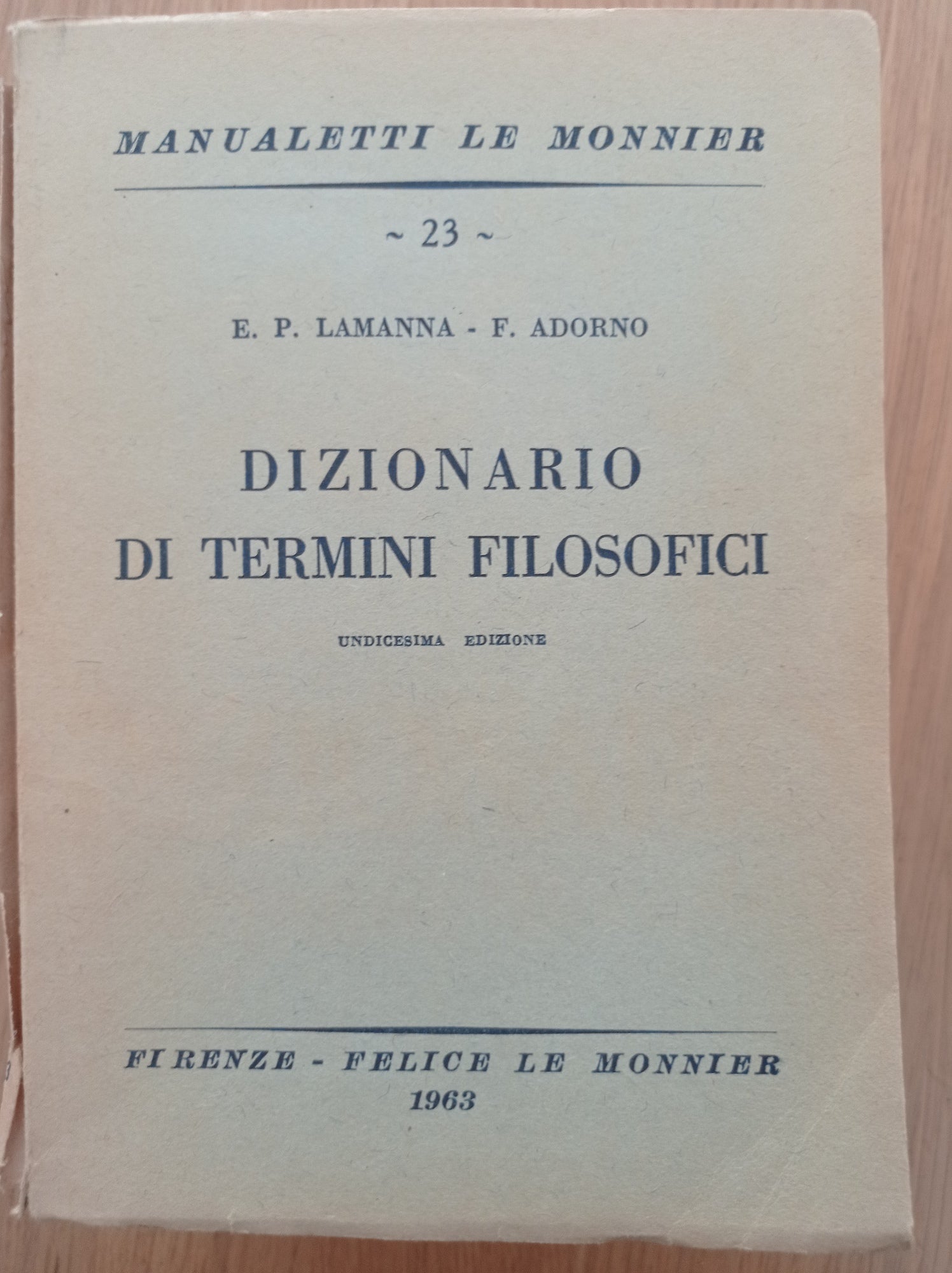 Dizionario di termini filosofici - copertina