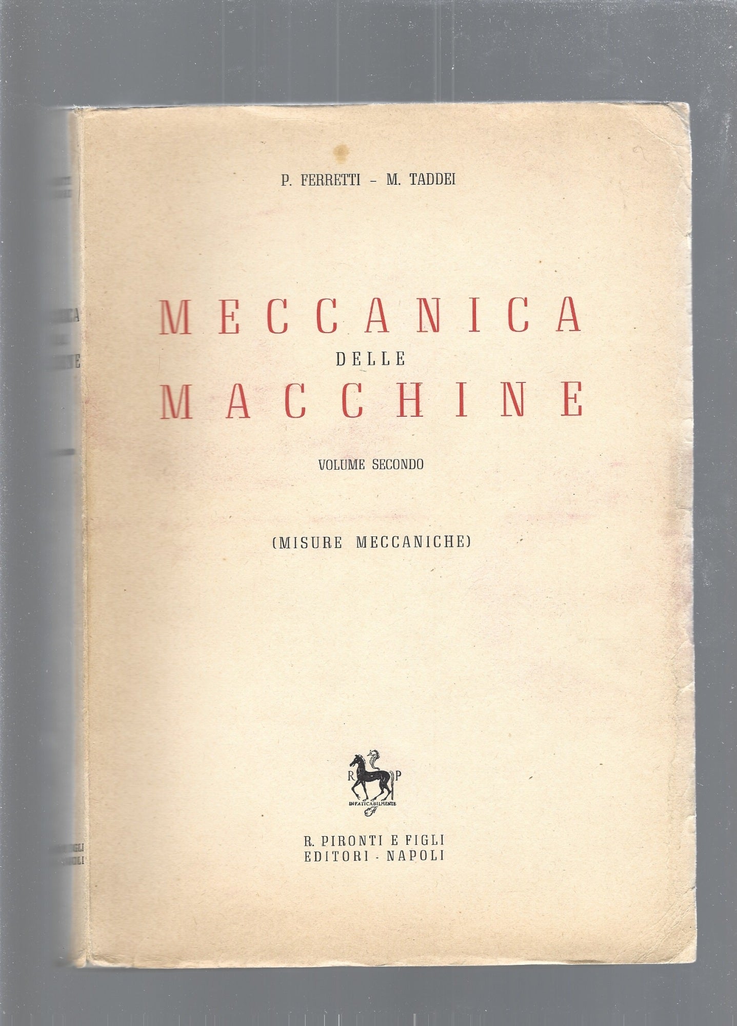 MECCANICA DELLE MACCHINE vol.2 - copertina