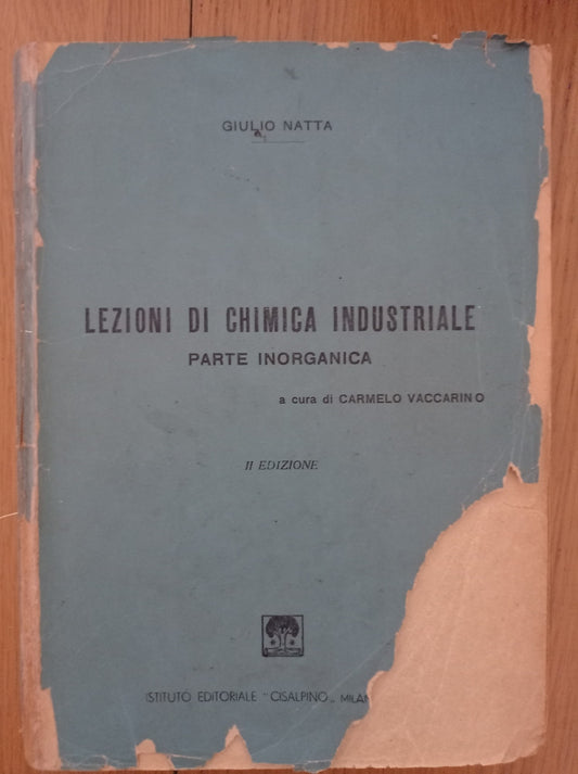 Lezioni di chimica industriale (parte inorganica) - copertina