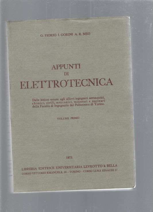 APPUNTI DI ELETTROTECNICA vol. 1 - copertina