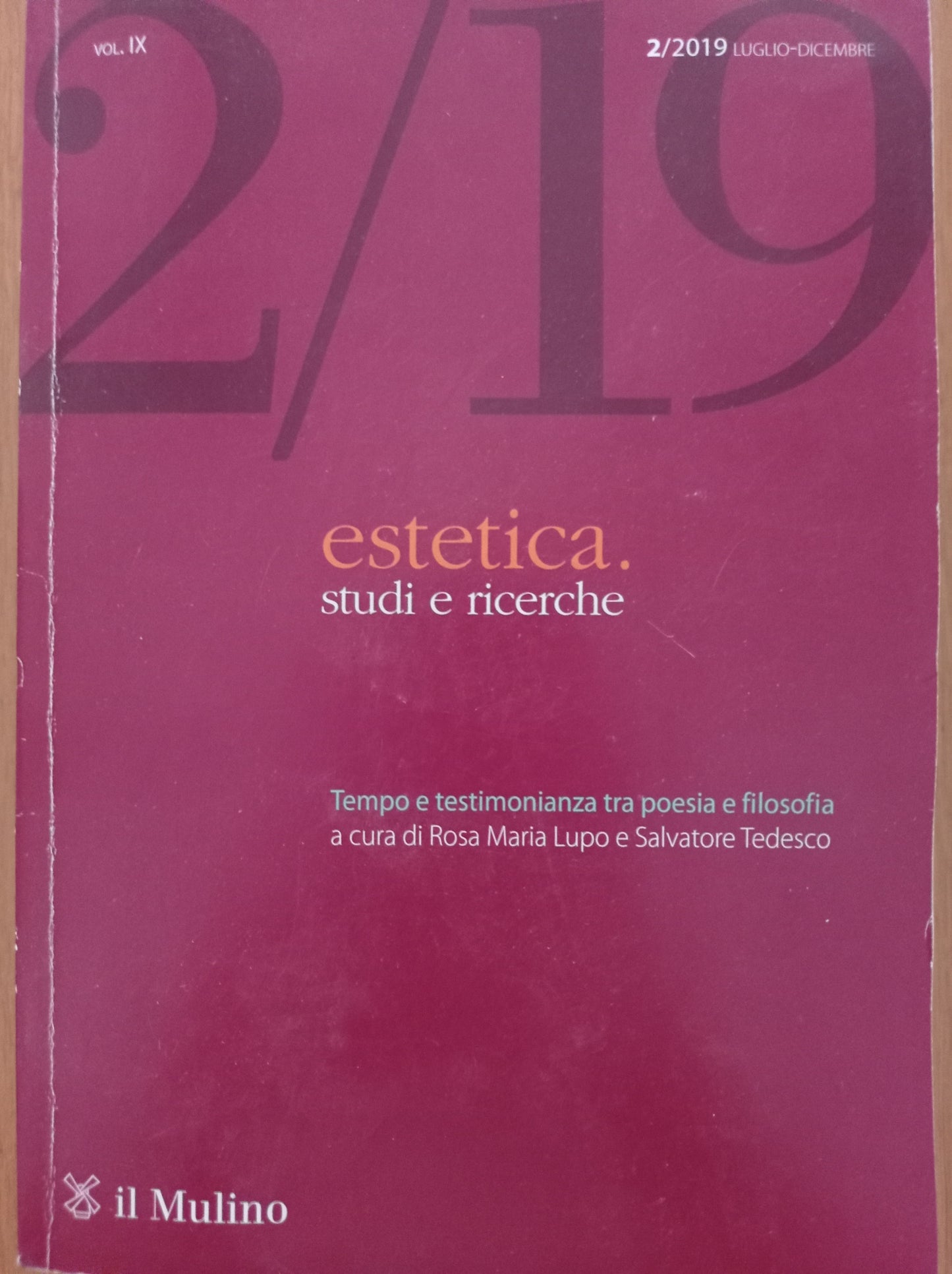 Estetica. studi e ricerca. Tempo e testimonianza tra poesia e filosofia - copertina
