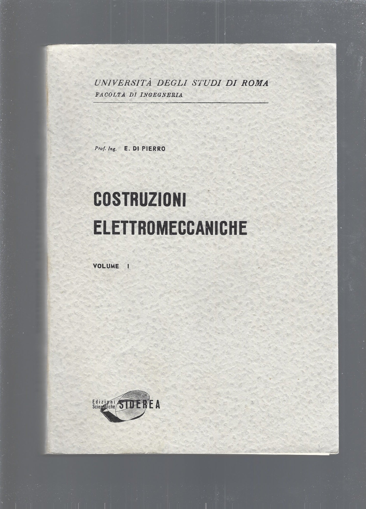 COSTRUZIONI ELETTROMECCANICHE vol 1 - copertina