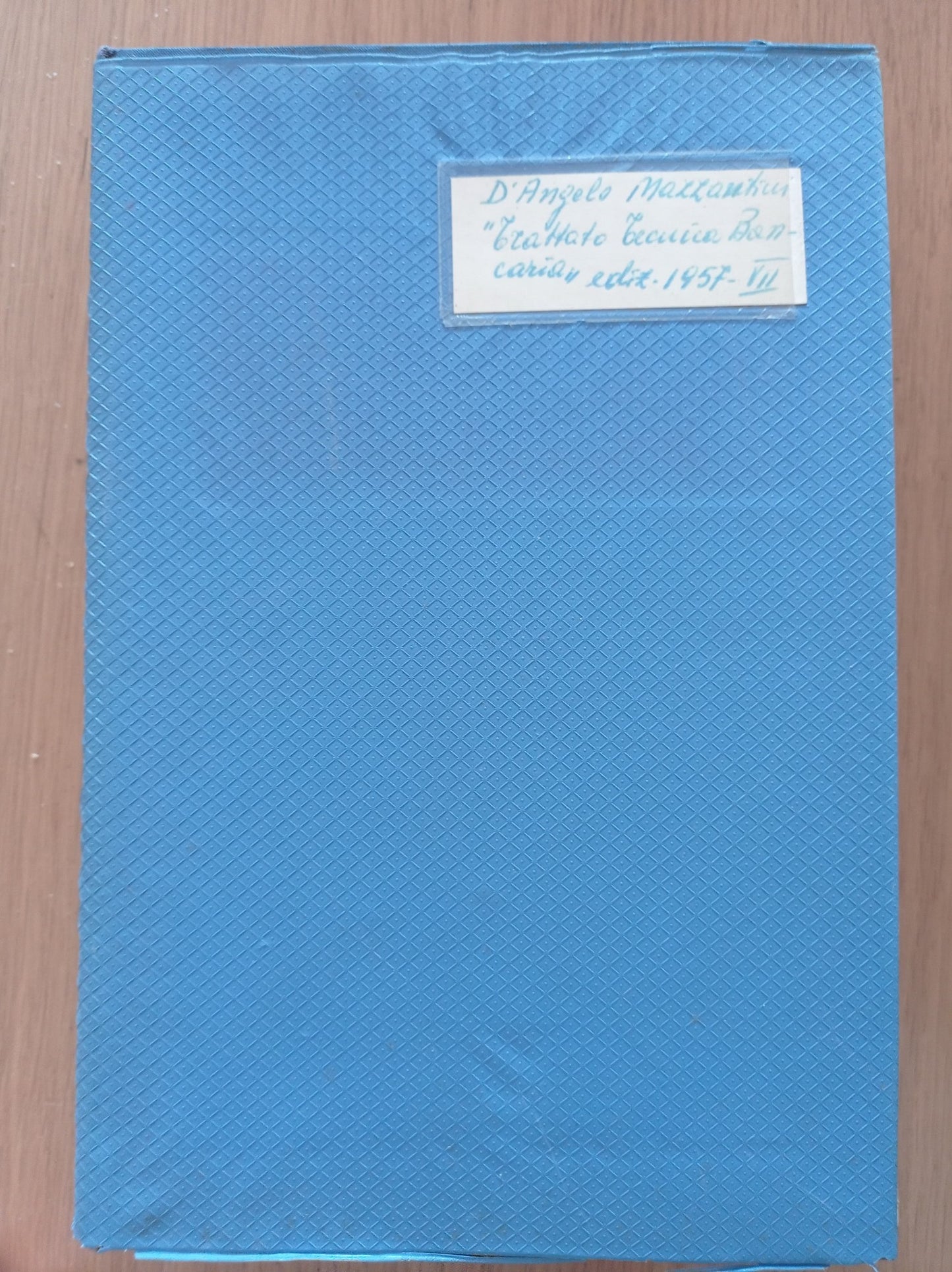 Trattato di tecnica bancaria - copertina