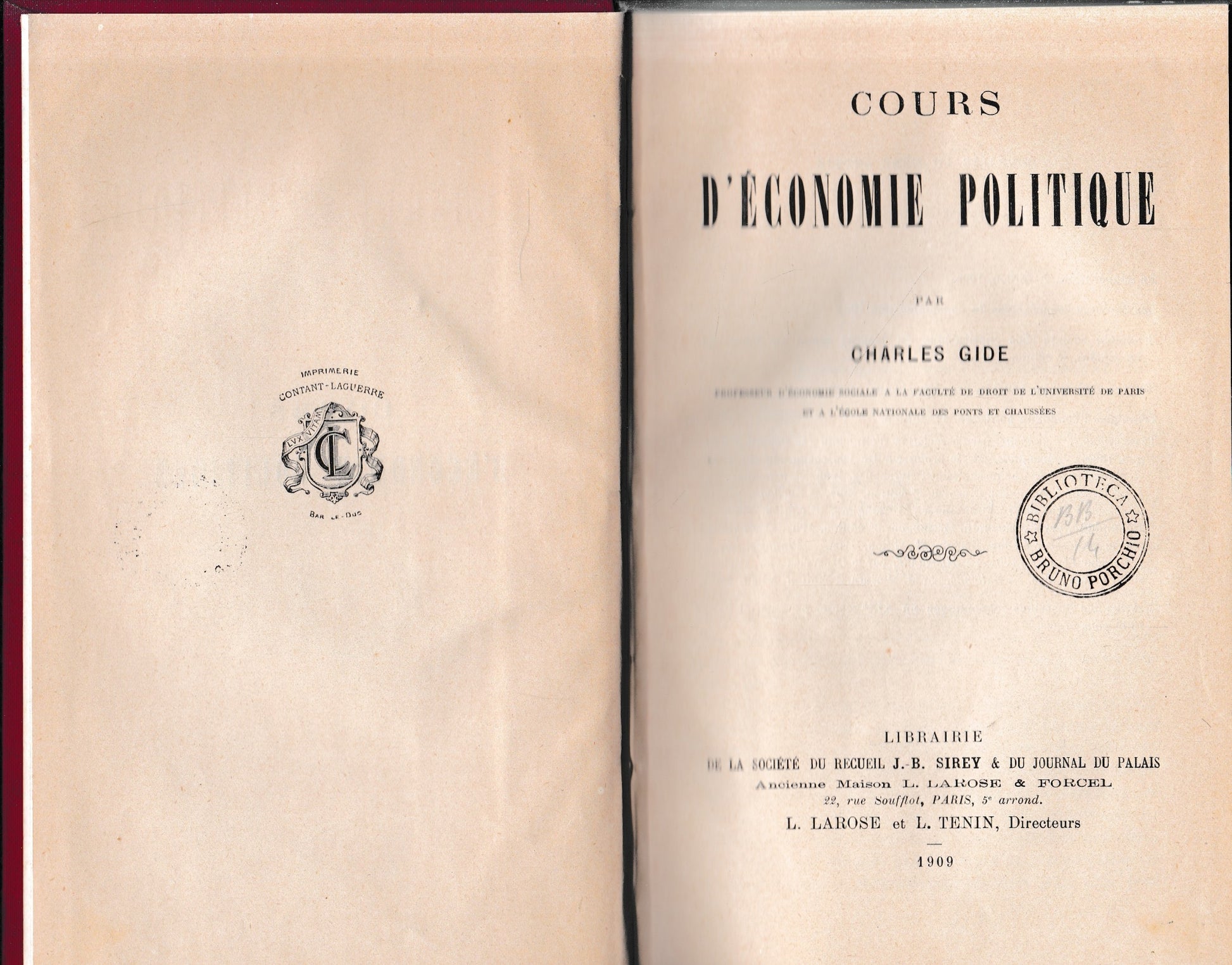 Cours d'Economie Politique - copertina