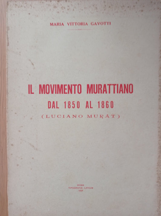 Il movimento murattiano dal 1850 al 1860 - copertina