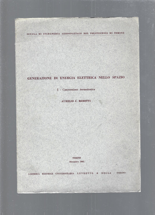 GENERAZIONE DI ENERGIA ELETTRICA NELLO SPAZIO, 1 - copertina