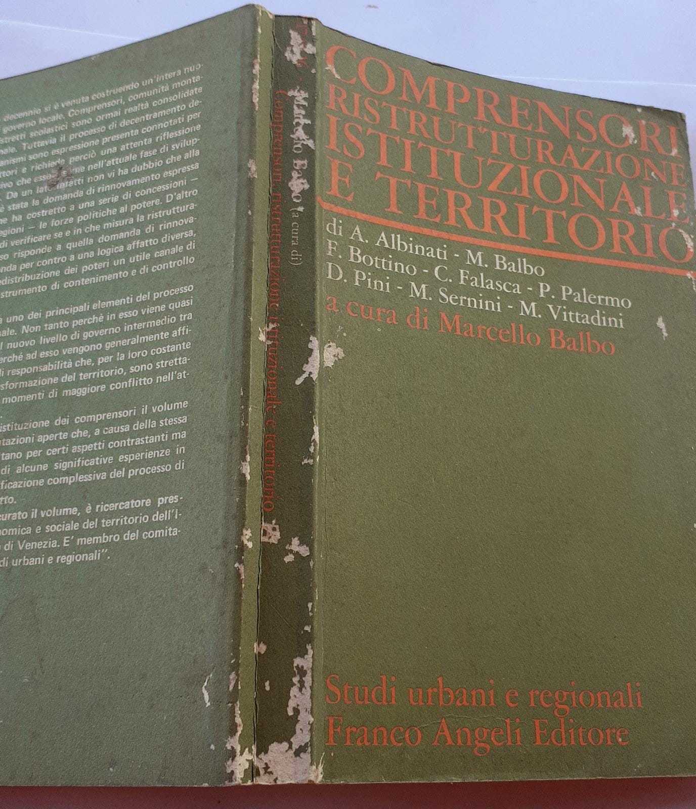 Comprensori ristrutturazione istituzionale e territorio - copertina