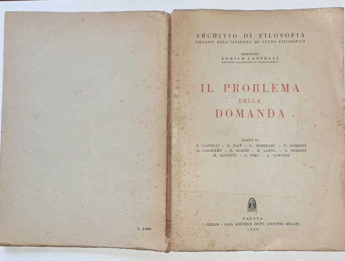 Il problema della domanda - copertina