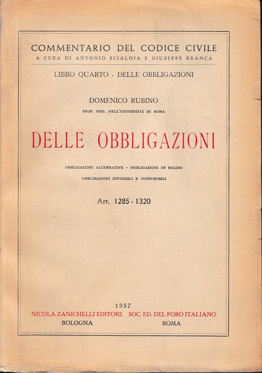 Delle obbligazioni, art 1285-1320 - copertina