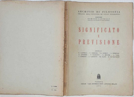 Significato e previsione - copertina