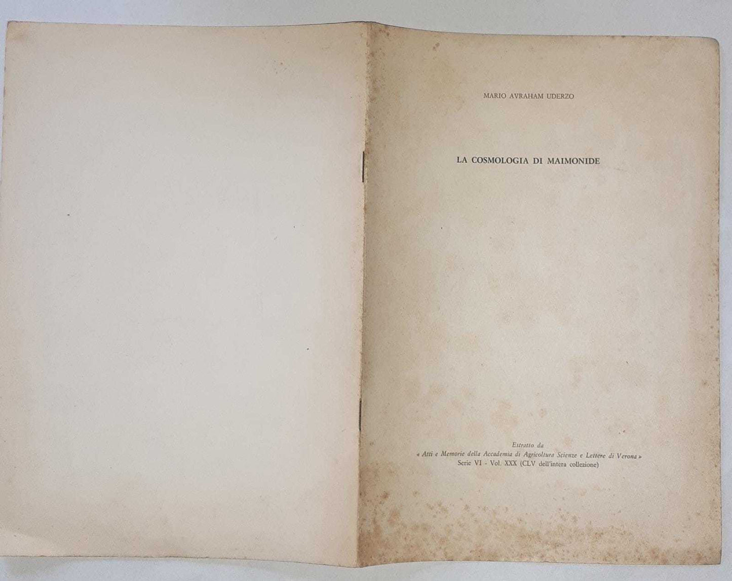 La cosmologia di Maimonide - copertina