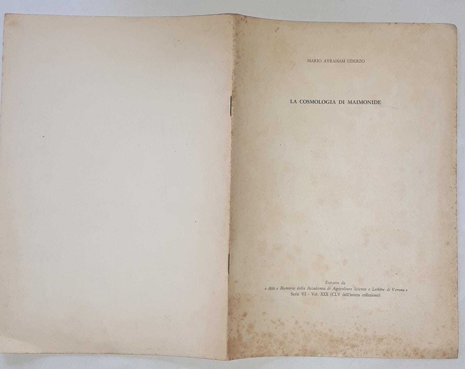 La cosmologia di Maimonide - copertina