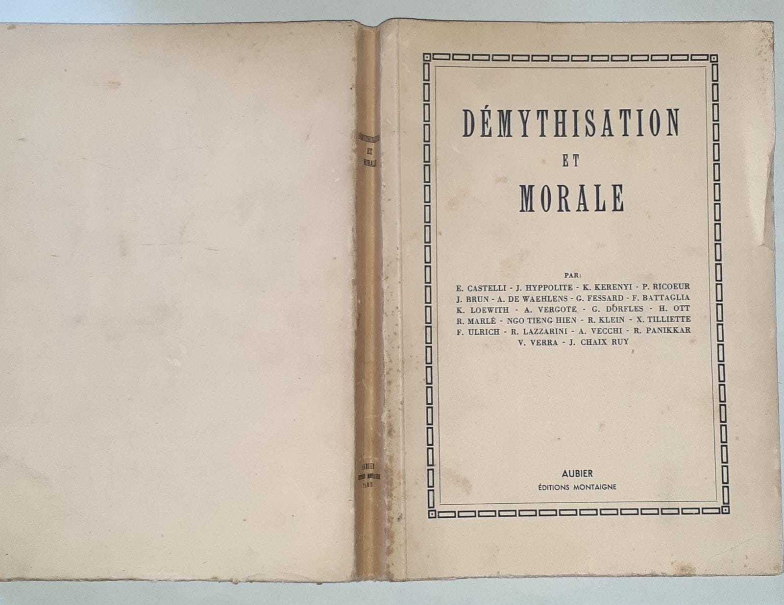 Demythisation et morale - copertina