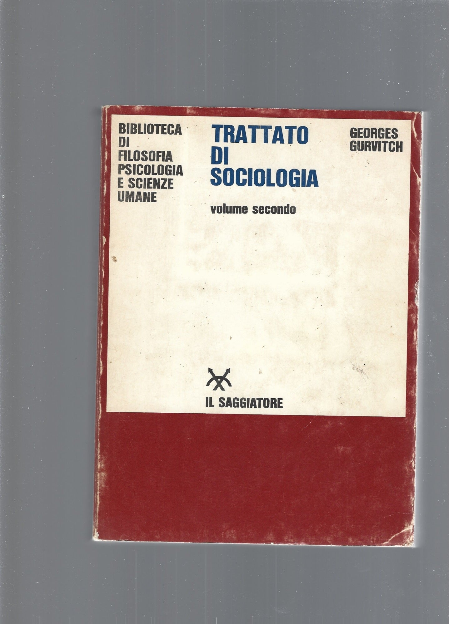 TRATTATO DI SOCIOLOGIA vol 2 - copertina