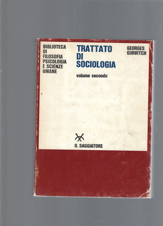 TRATTATO DI SOCIOLOGIA vol 2 - copertina