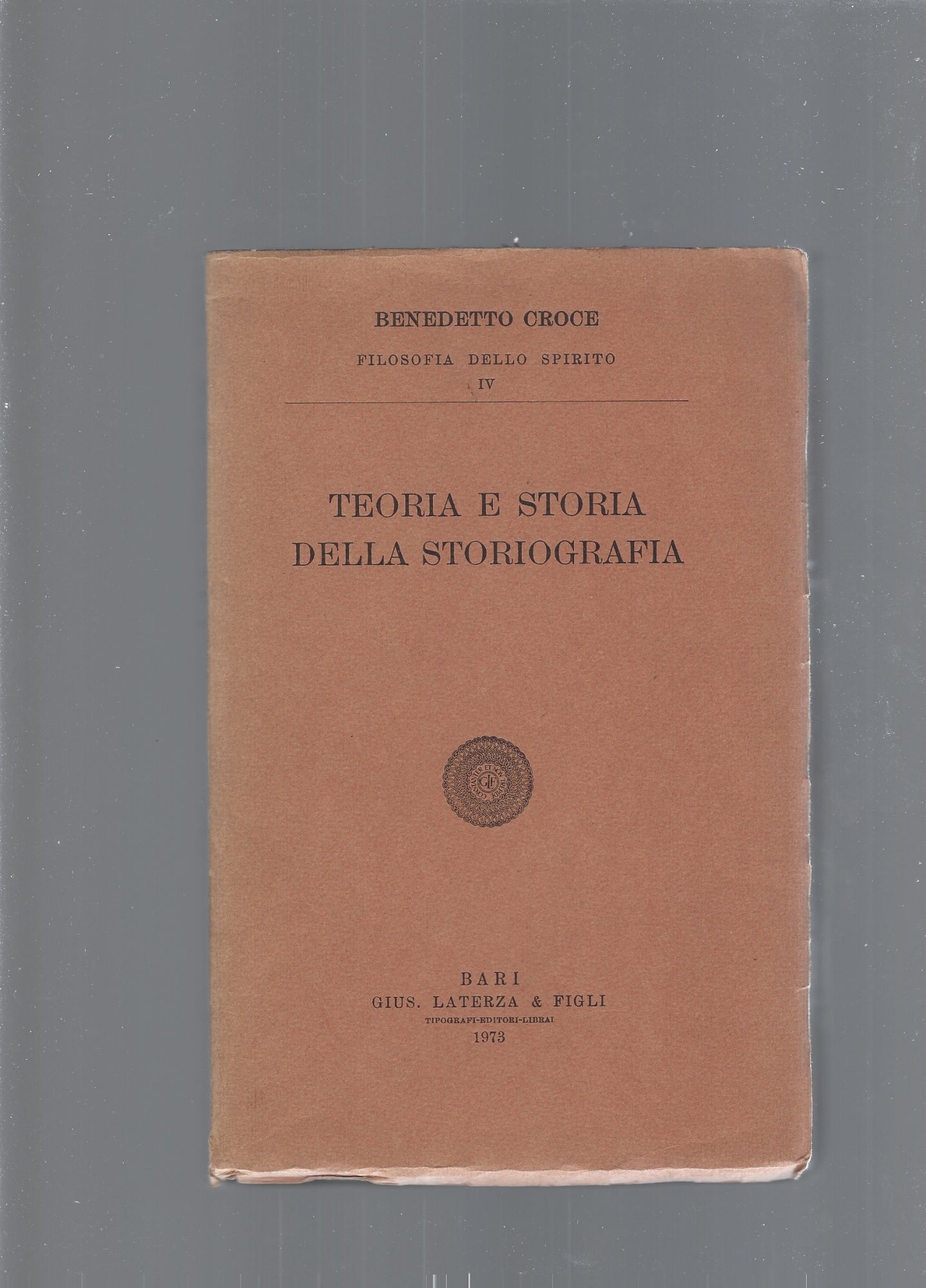 TEORIA E STORIA DELLA STORIOGRAFIA - copertina