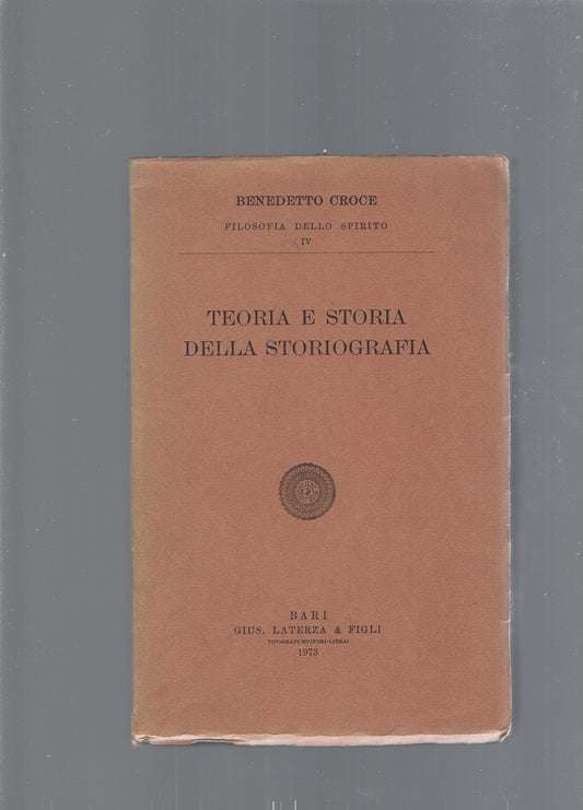 TEORIA E STORIA DELLA STORIOGRAFIA - copertina