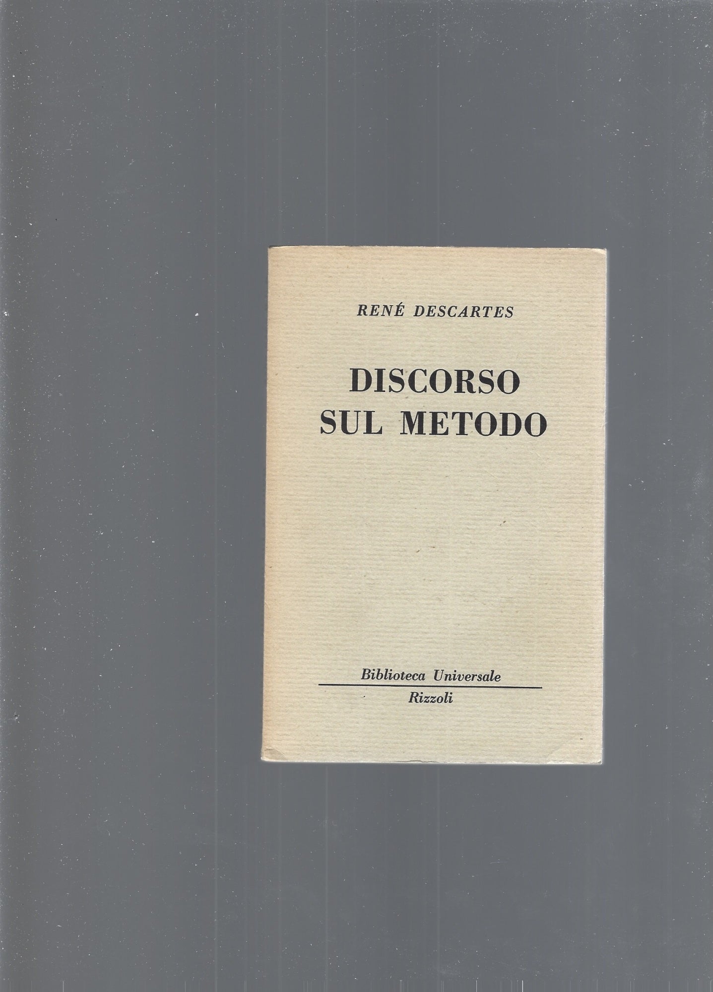 DISCORSO SUL METODO - copertina