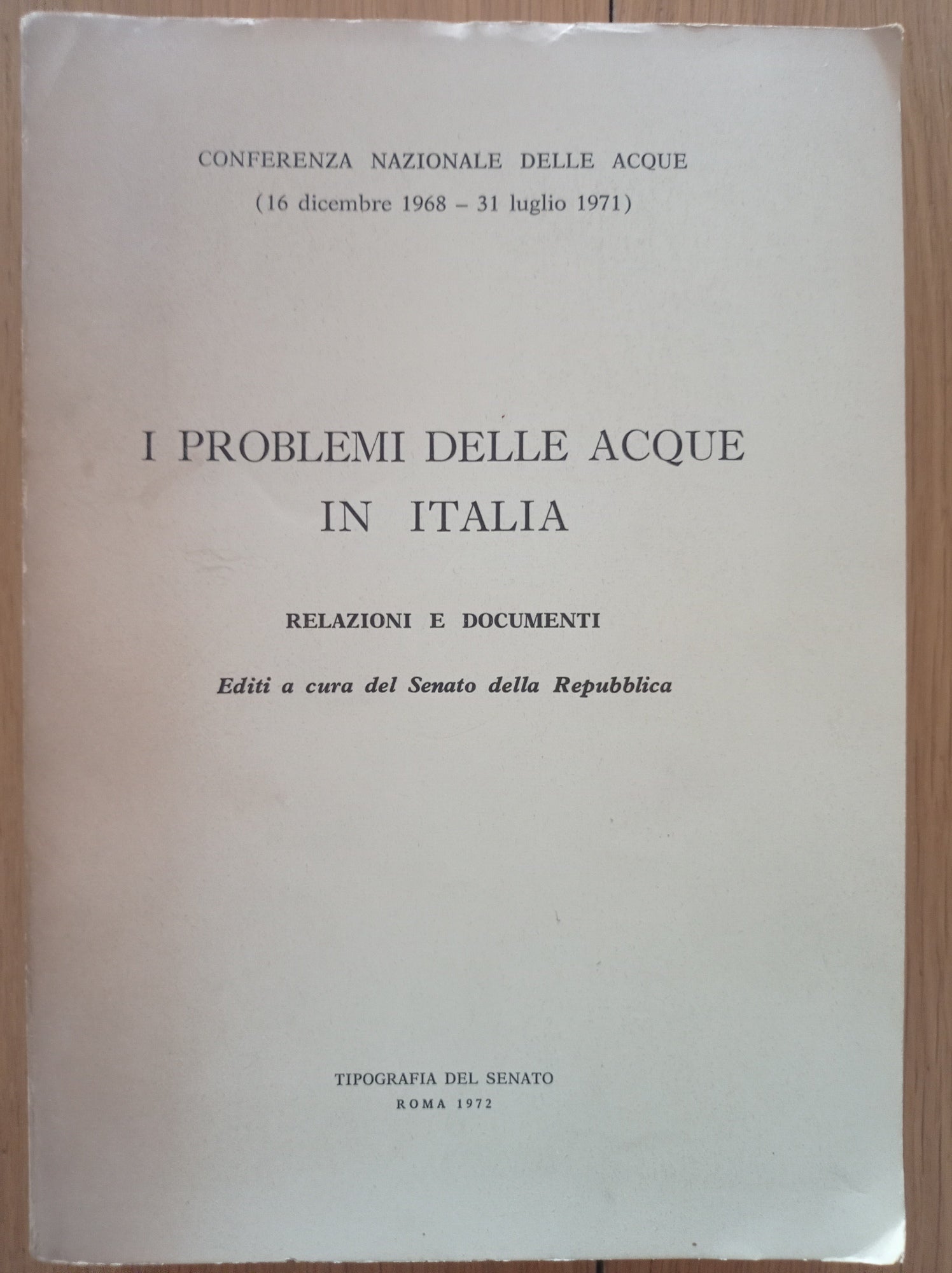 I problemi delle acque in Italia (relazioni e documenti) - copertina